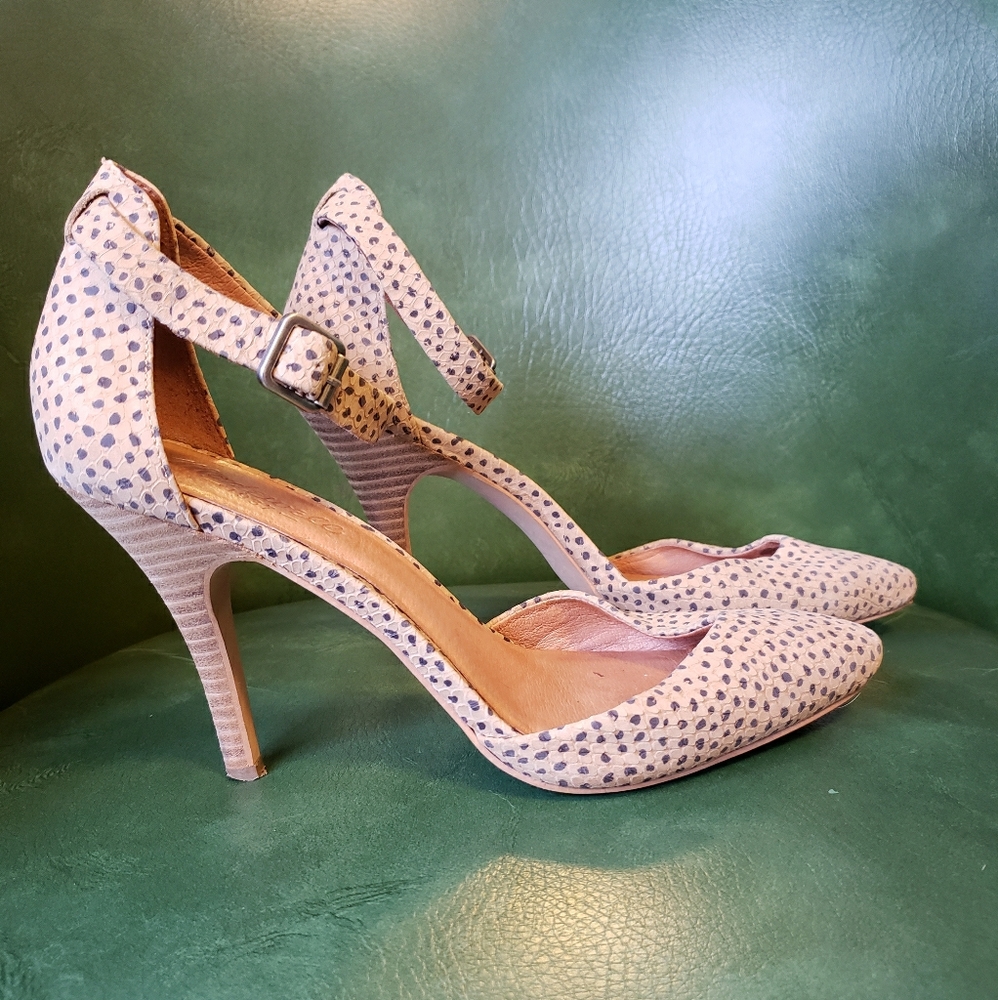 Madewell size 8 spotted heels lightly used